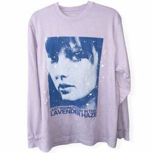 Taylor Swift Midnights Lavender Haze Long Sleeve Graphic Tee Size Medium
